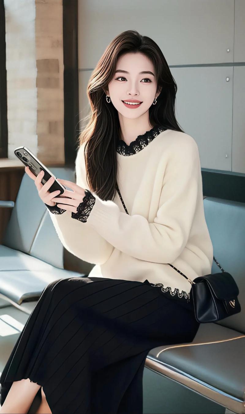 白色白色毛衣怎么搭配图片