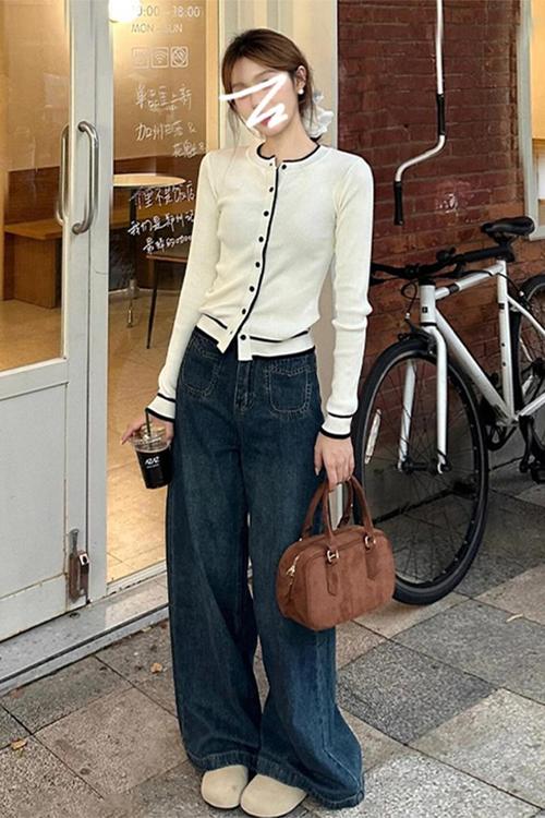 白色白色毛衣怎么搭配图片