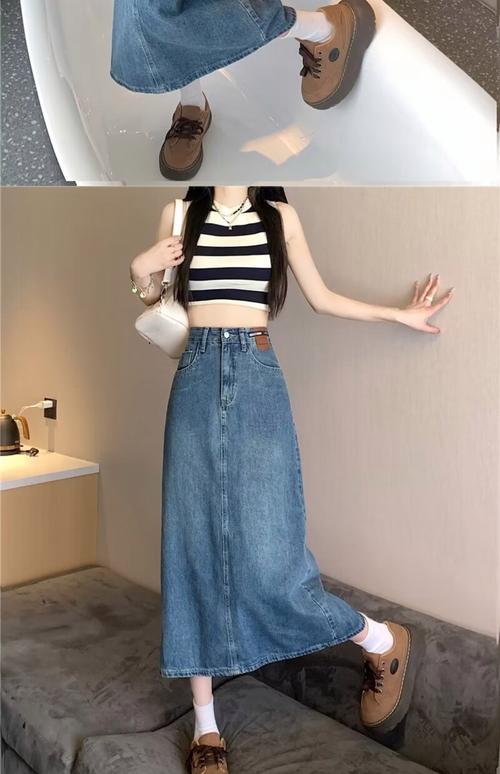 包臀牛仔长裙怎么搭配鞋子