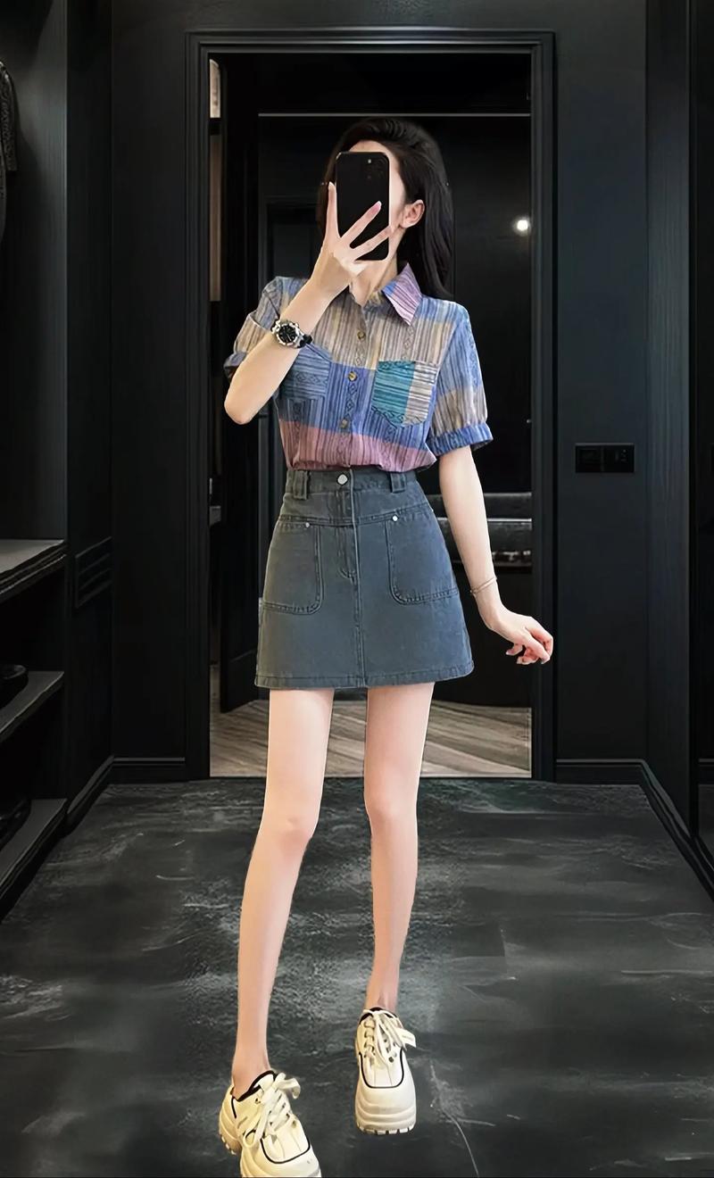 衬衫裙短了怎么搭配