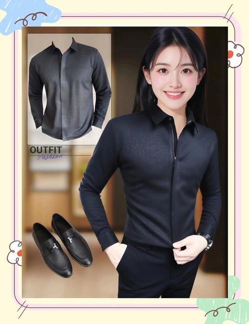 衬衫式毛呢外套怎么搭配图片