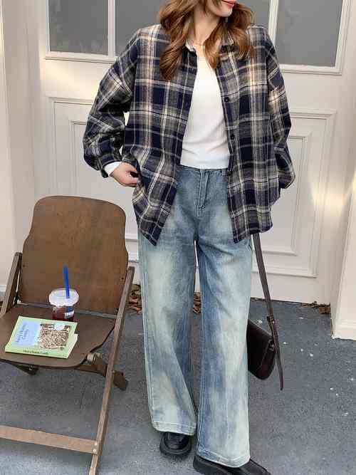 衬衫式毛呢外套怎么搭配图片