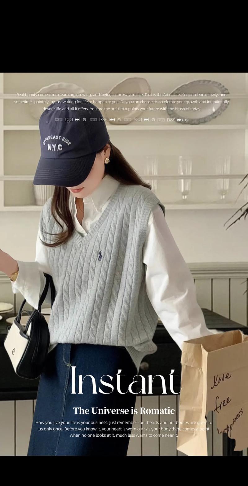 针织衫小马甲怎么搭配