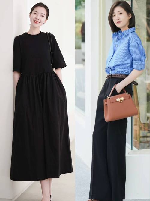 黑色中长款毛衣下身怎么搭配衣服好看