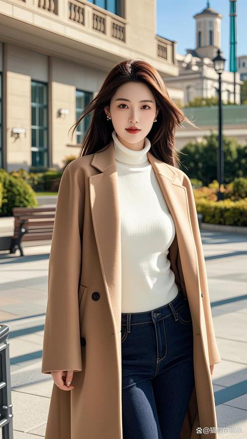 中长米色衫怎么搭配什么裤子好看图片欣赏