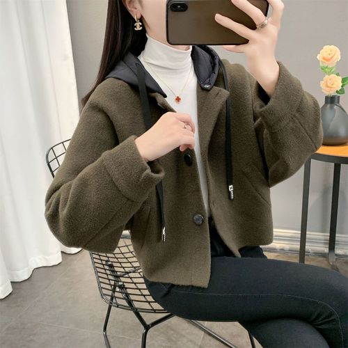 针织毛呢外套里面怎么搭配图片