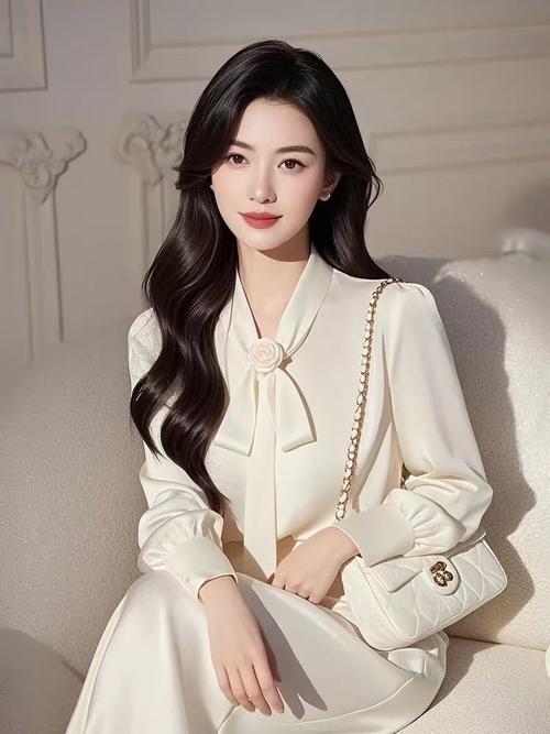 米色长款衬衣怎么搭配图片