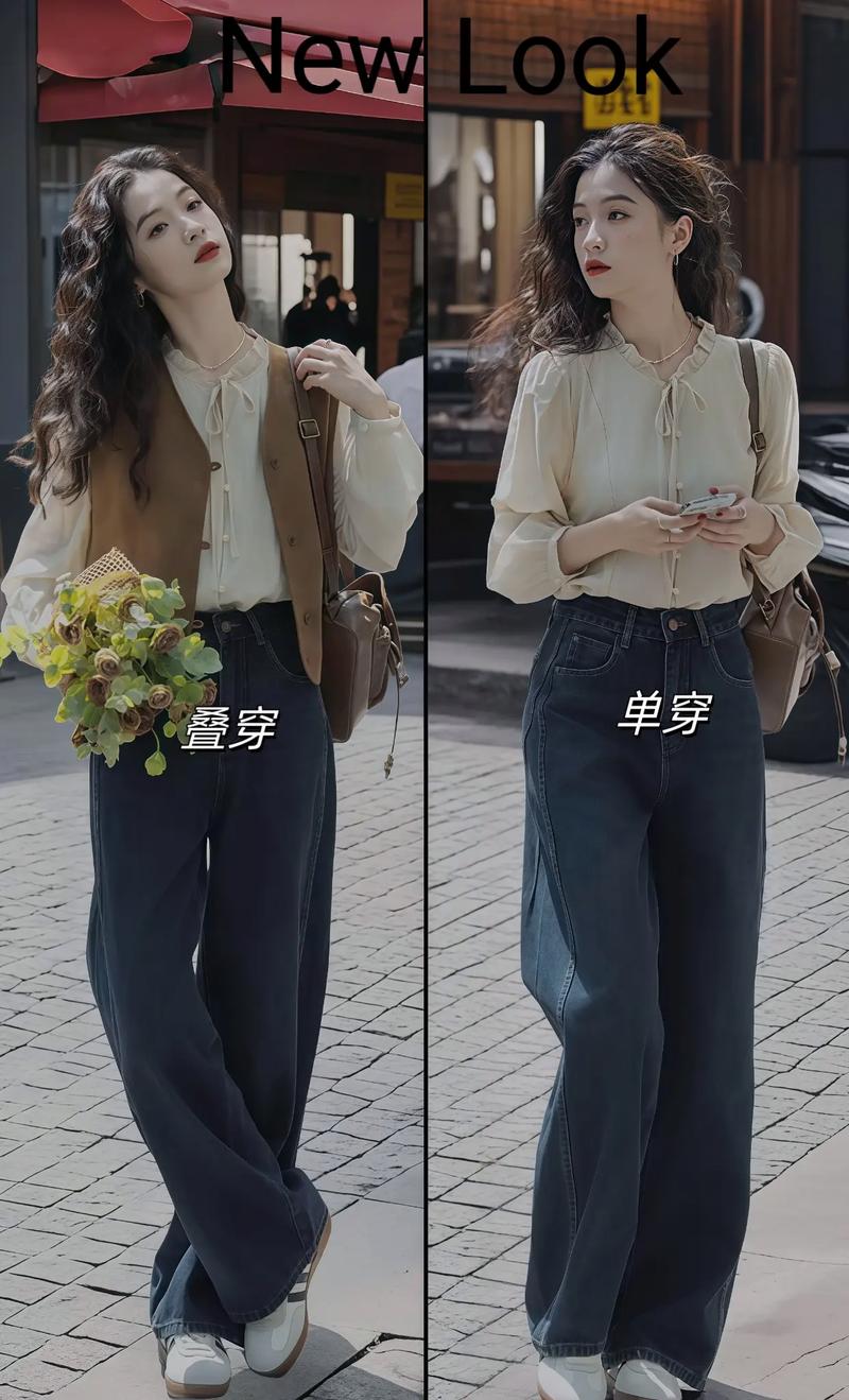 米色长款衬衣怎么搭配什么裤子