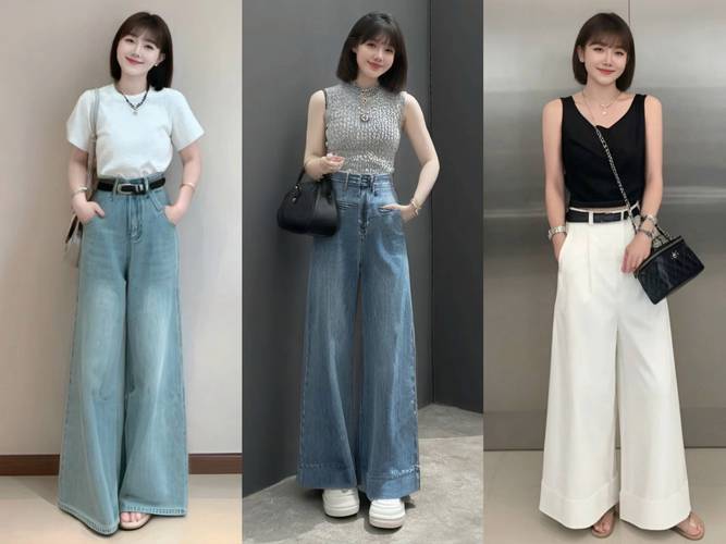 夏天穿阔腿裤上衣服怎么搭配图片