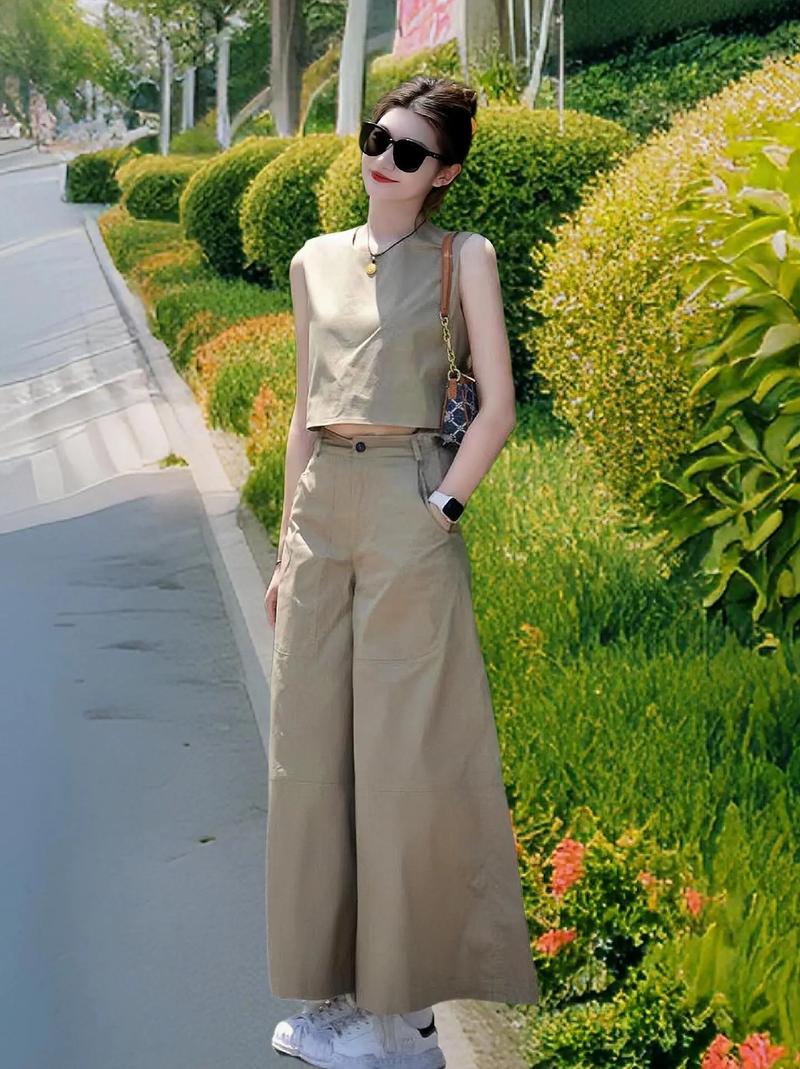夏天穿阔腿裤上衣服怎么搭配图片