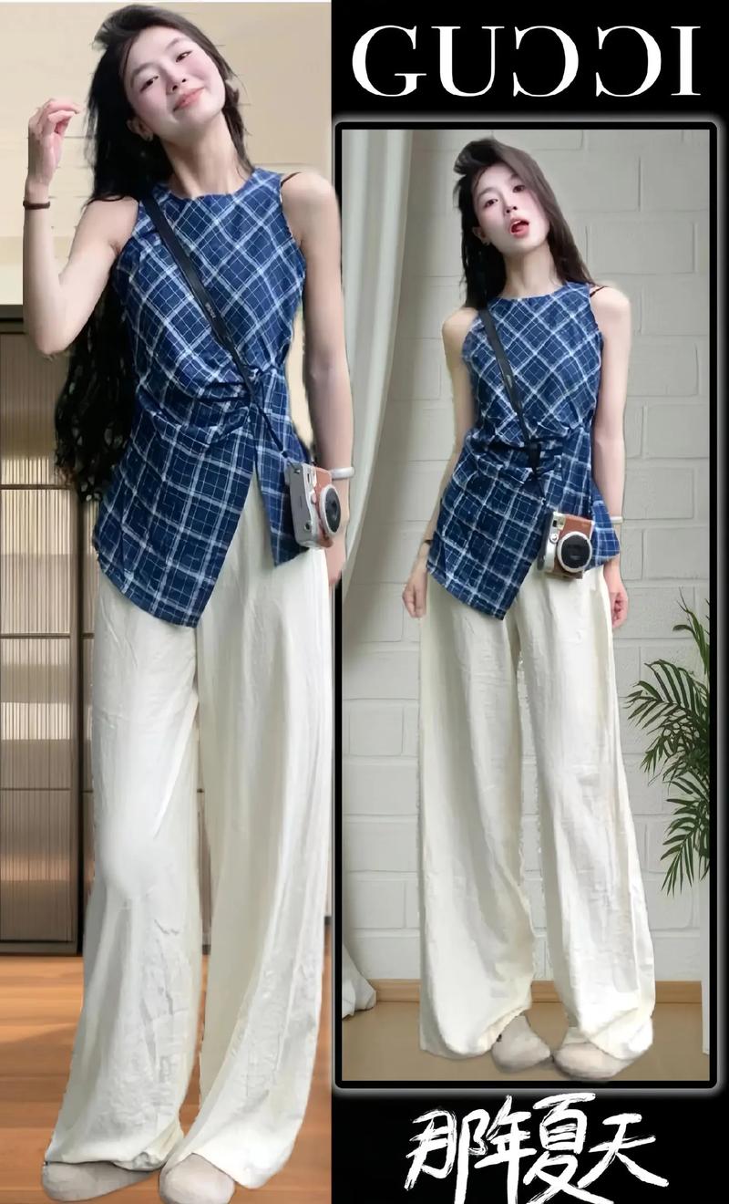 夏天穿阔腿裤上衣服怎么搭配图片