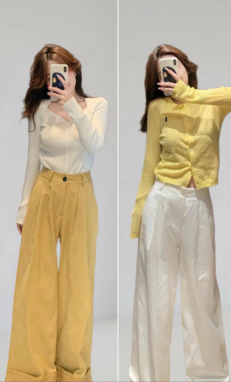 中长米色衫怎么搭配图片