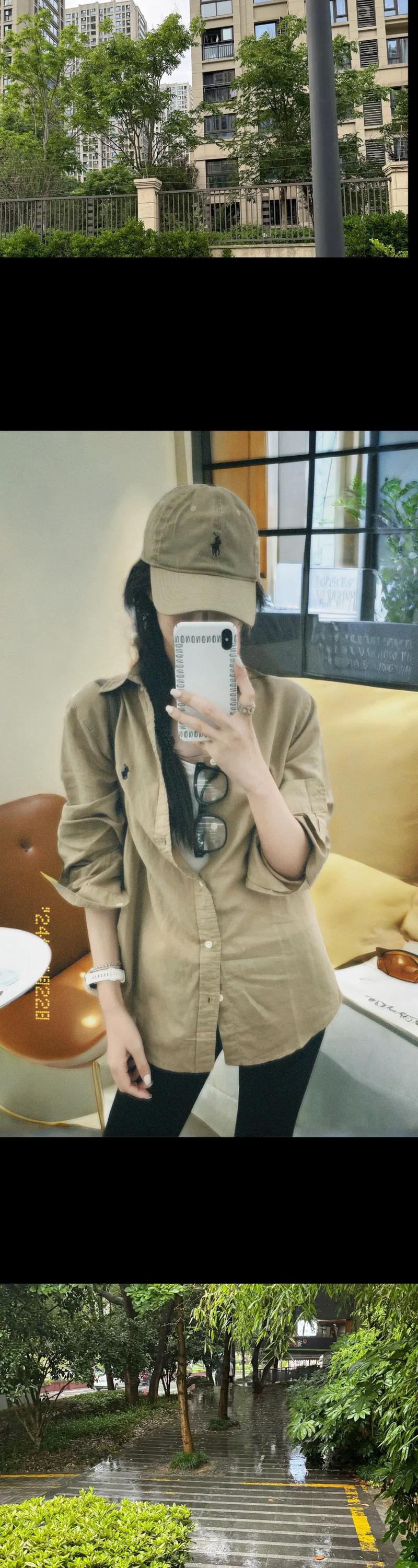 卡其色长袖衬衫怎么搭配外套