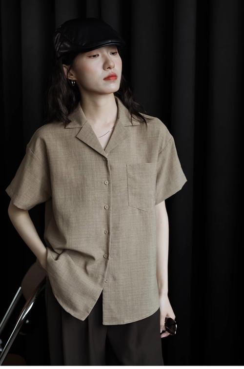 卡其色衬衣怎么搭配图片女