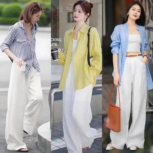夏天穿阔腿裤上衣服怎么搭配