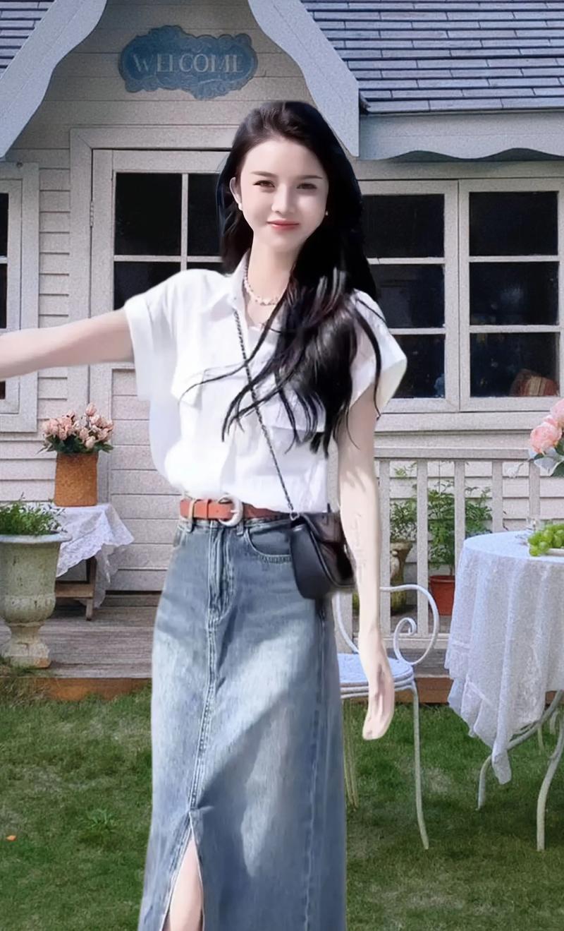 秋季牛仔半裙怎么搭配