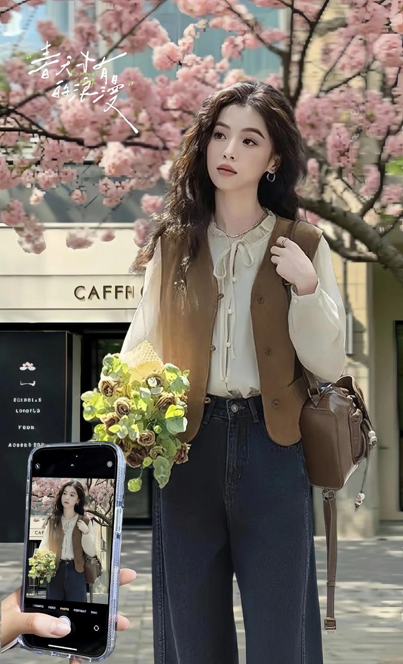 女卡其色衬衫怎么搭配图片