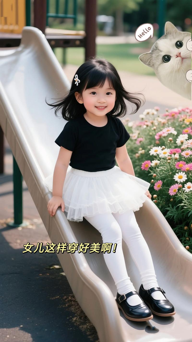 儿童袜裤搭配裙裤怎么穿衣服