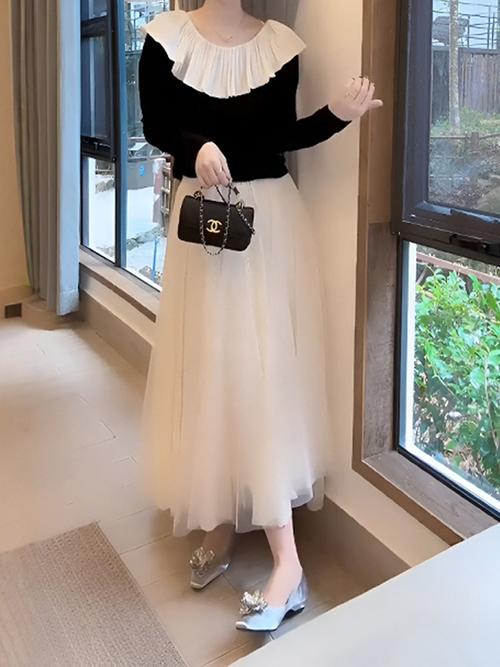 春季纱裙怎么搭配外套