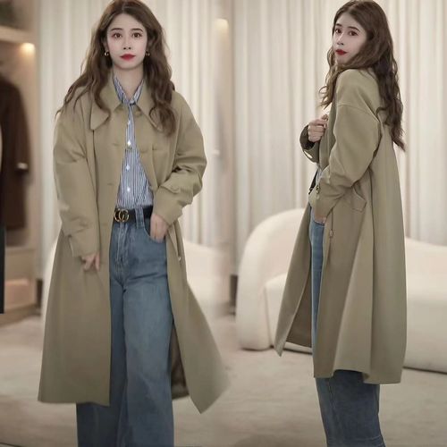 卡其色中长款风衣怎么搭配好看吗