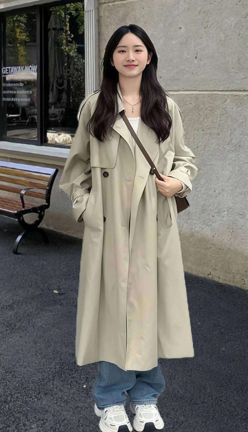 卡其色中长款风衣怎么搭配好看吗