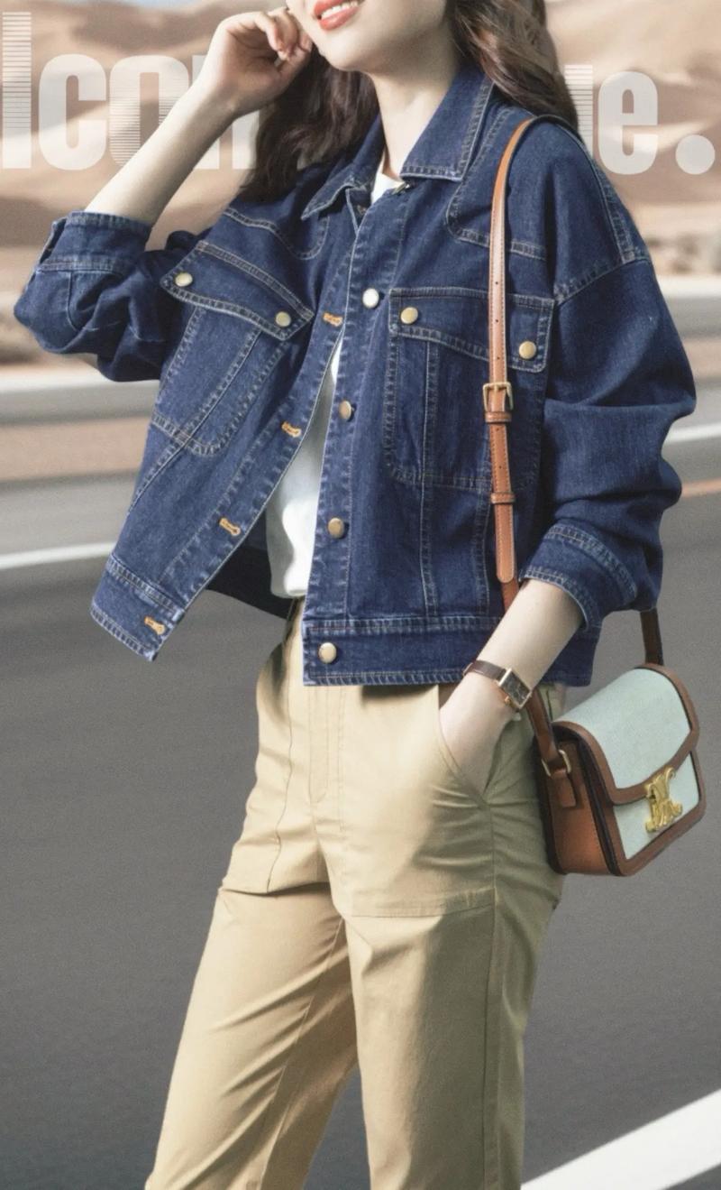 复古牛仔上衣怎么搭配裤子