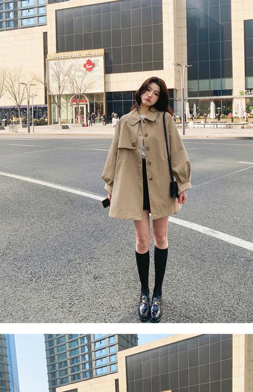 卡其色中长款风衣怎么搭配好看