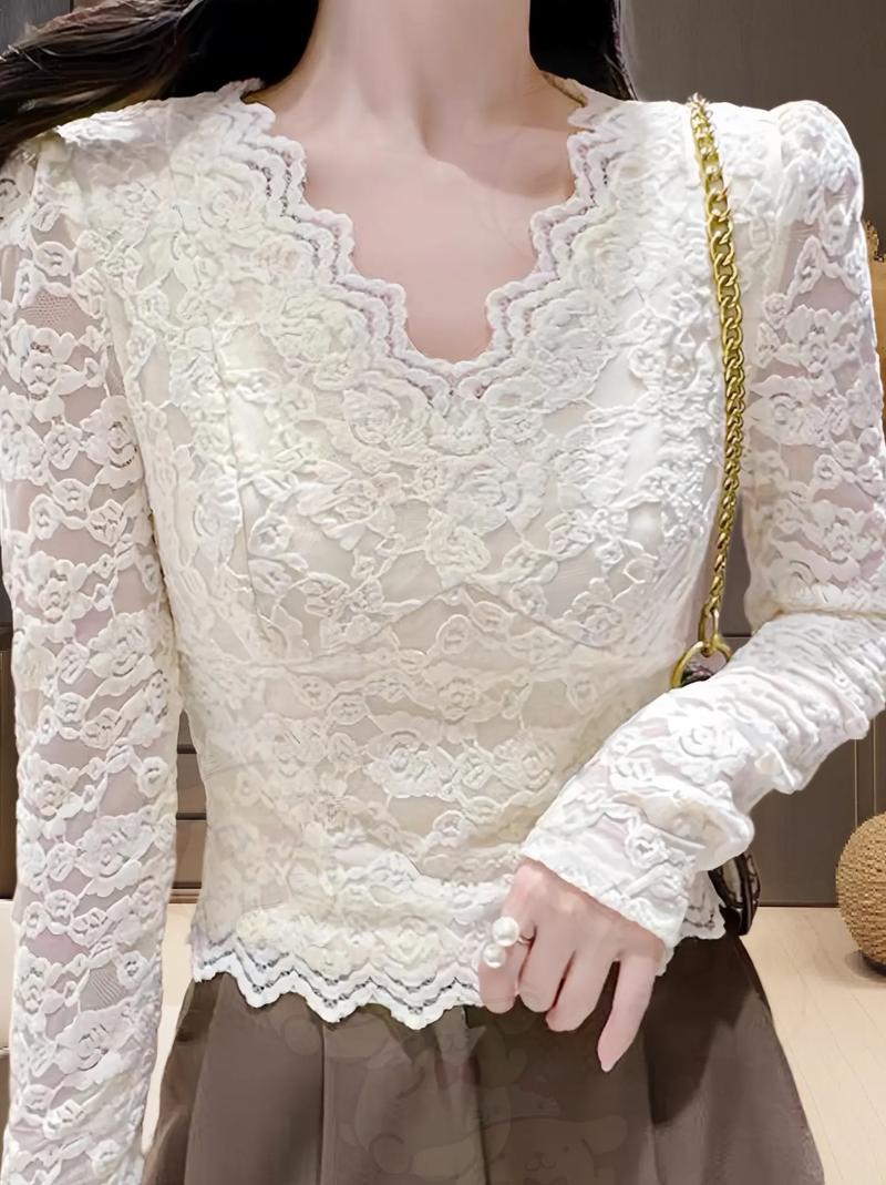 冬天蕾丝打底衫怎么搭配图片