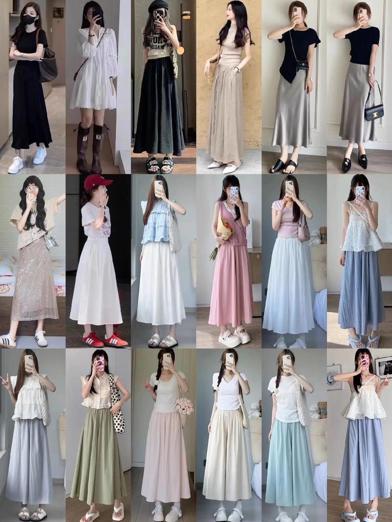 夏天穿长裙怎么搭配