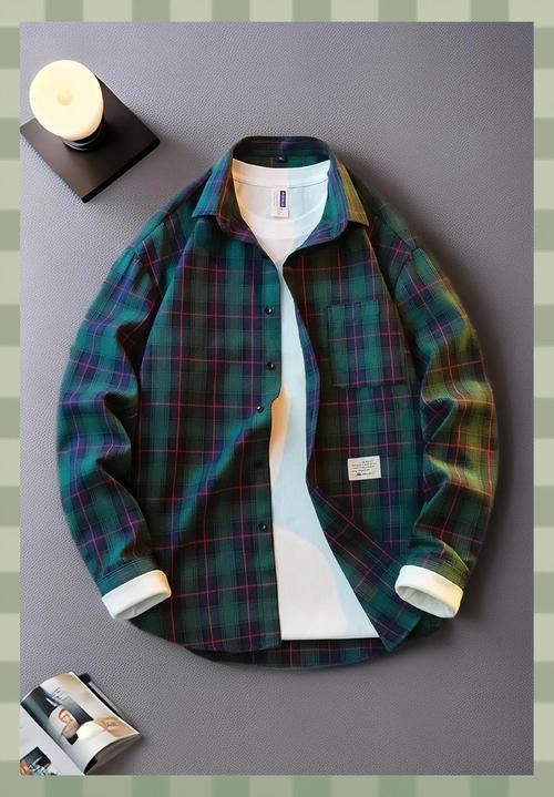 男士长款格子衬衫怎么搭配图片欣赏