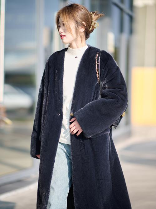 貂皮女装外套怎么搭配衣服图片