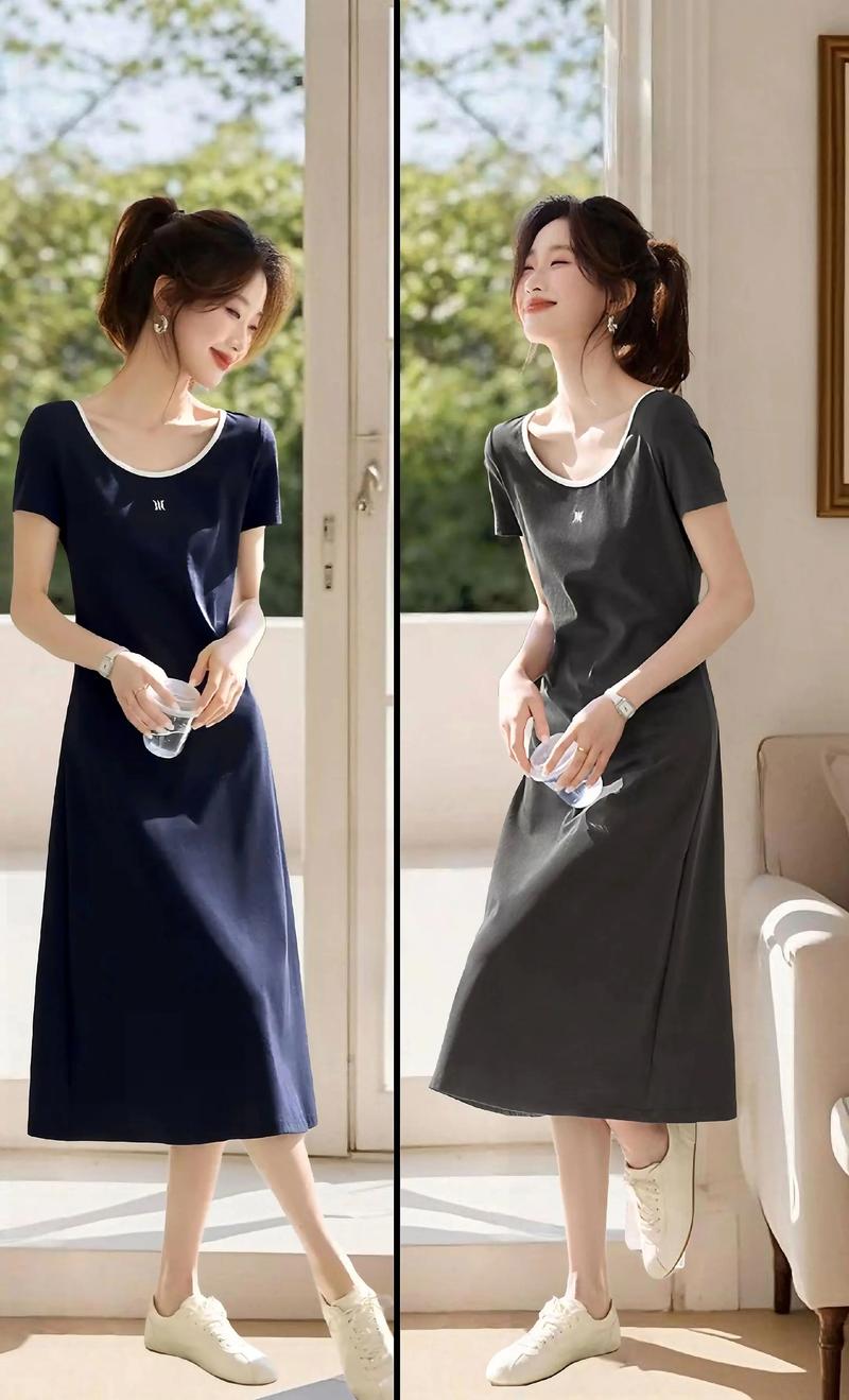 藏蓝连衣裙怎么搭配围巾