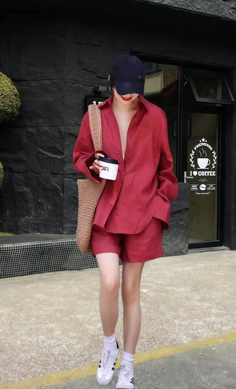 夏天红色打底怎么搭配图片