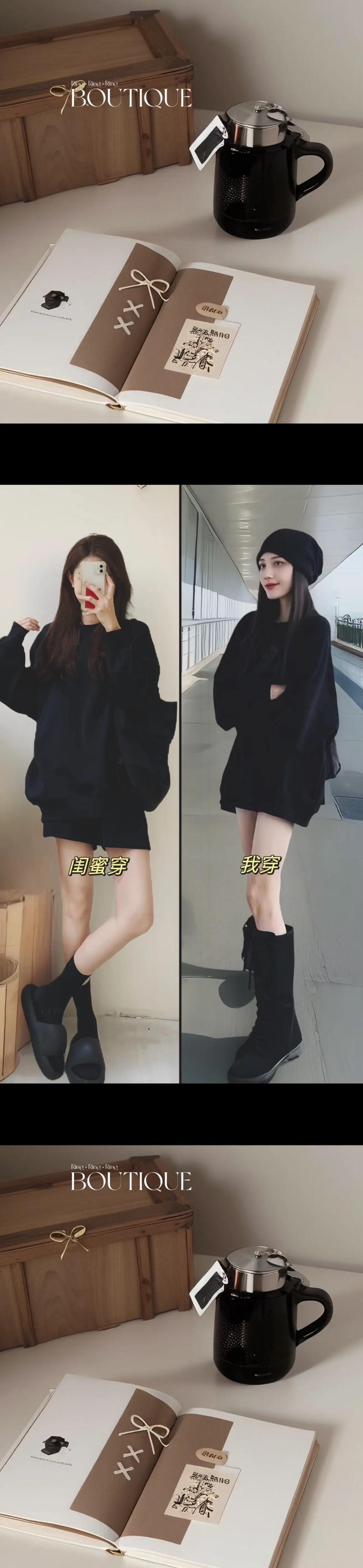 中长款女版卫衣怎么搭配