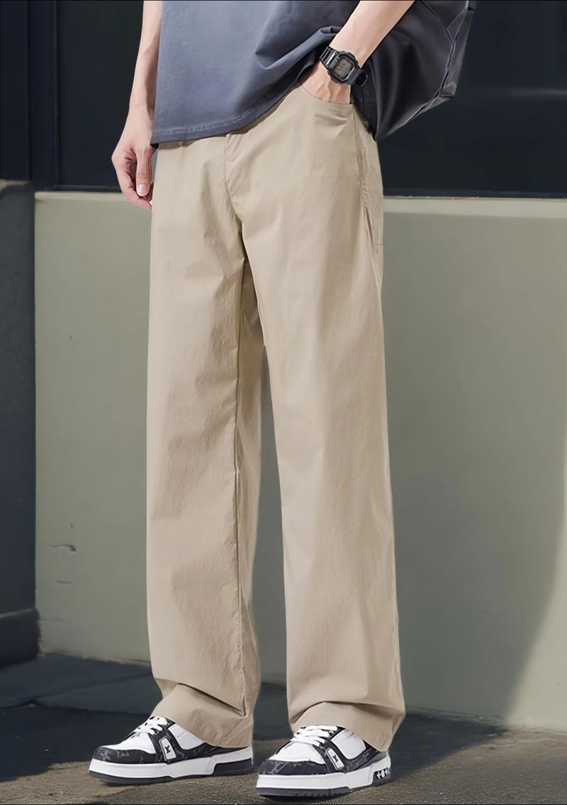 男卡其色休闲裤怎么搭配鞋子