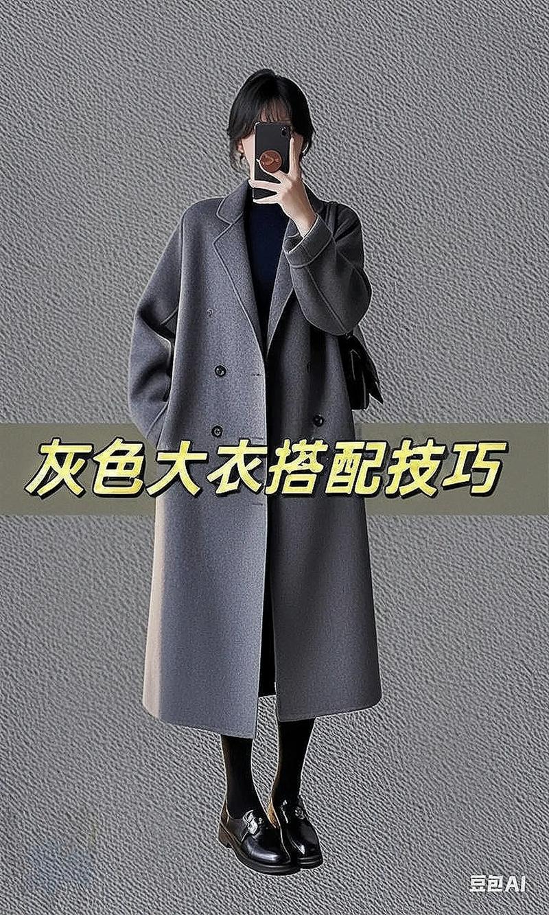 灰色黑色毛呢大衣怎么搭配