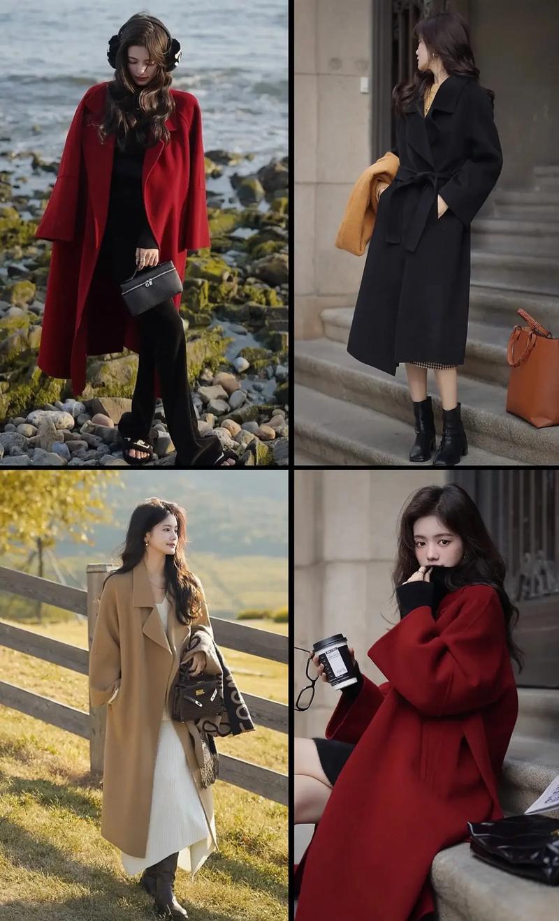 女款红色外套怎么搭配衣服图片