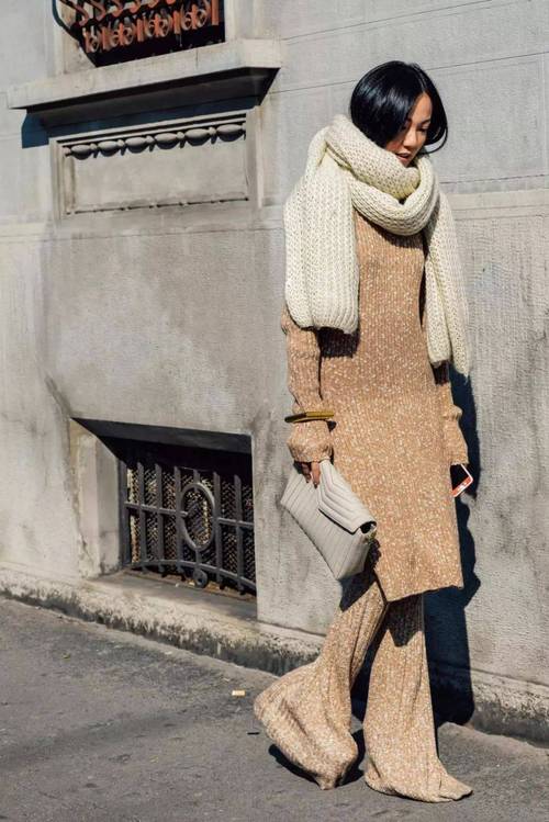 冬天怎么搭配围巾