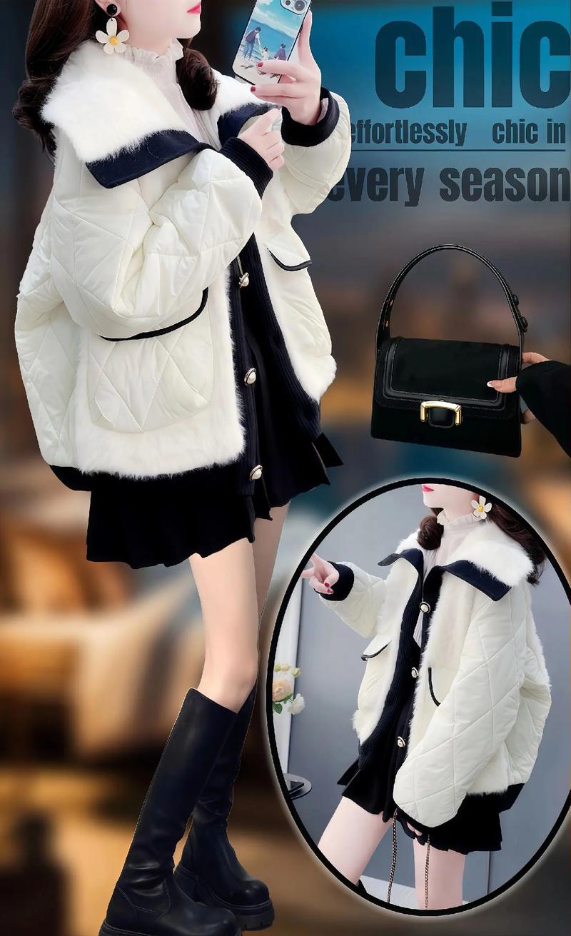 拼接大衣怎么搭配图片