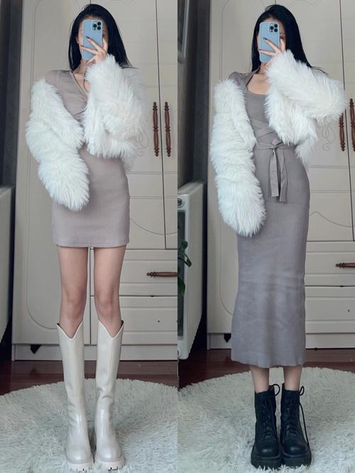 背心白色皮草怎么搭配图片