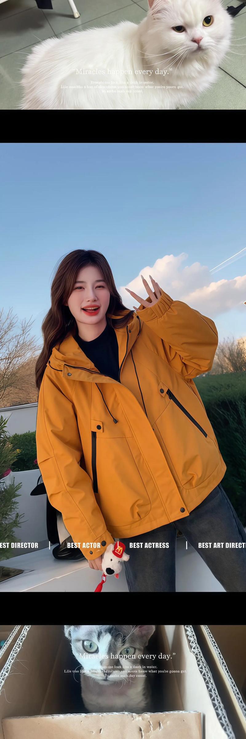 橙色衣服白色裤子怎么搭配好看图片