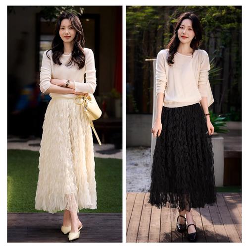 长纱衫裙怎么搭配图片欣赏