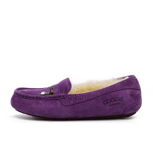 ugg紫色豆豆鞋怎么搭配