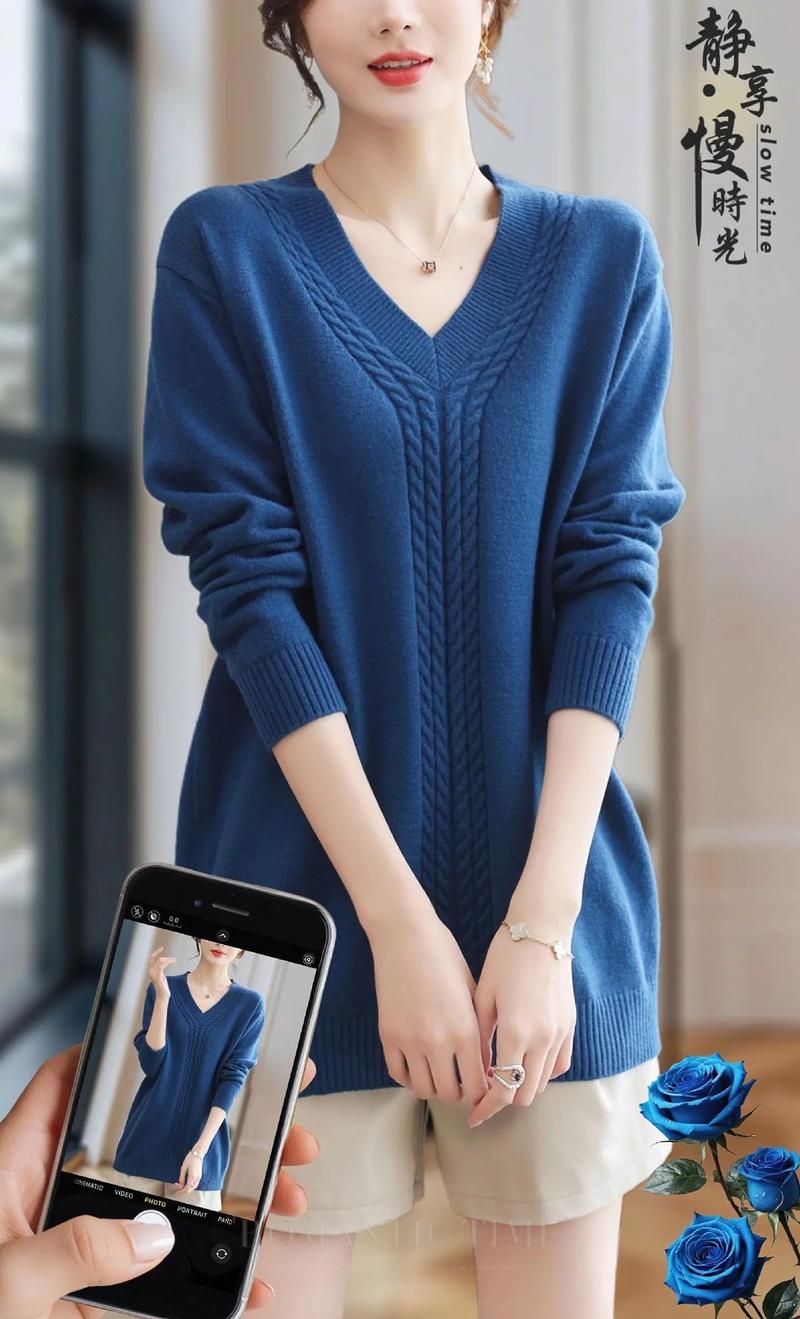 中款打底毛衣怎么搭配