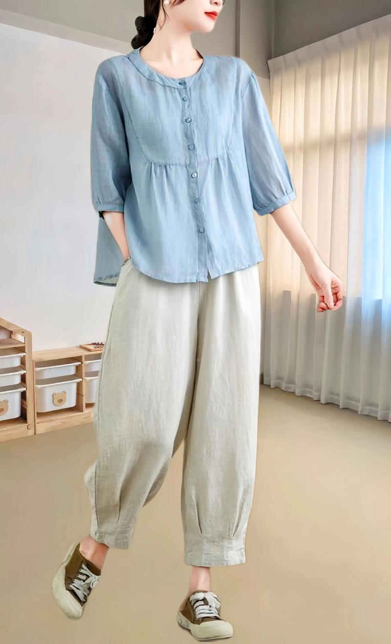 中长短袖上衣怎么搭配什么外套