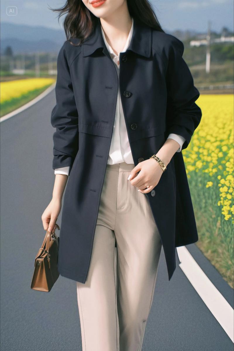 英伦修身风衣怎么搭配图片