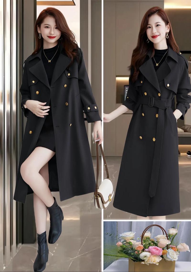 英伦修身风衣怎么搭配图片