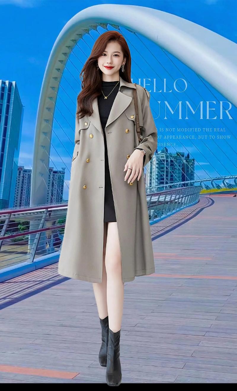 英伦修身风衣怎么搭配