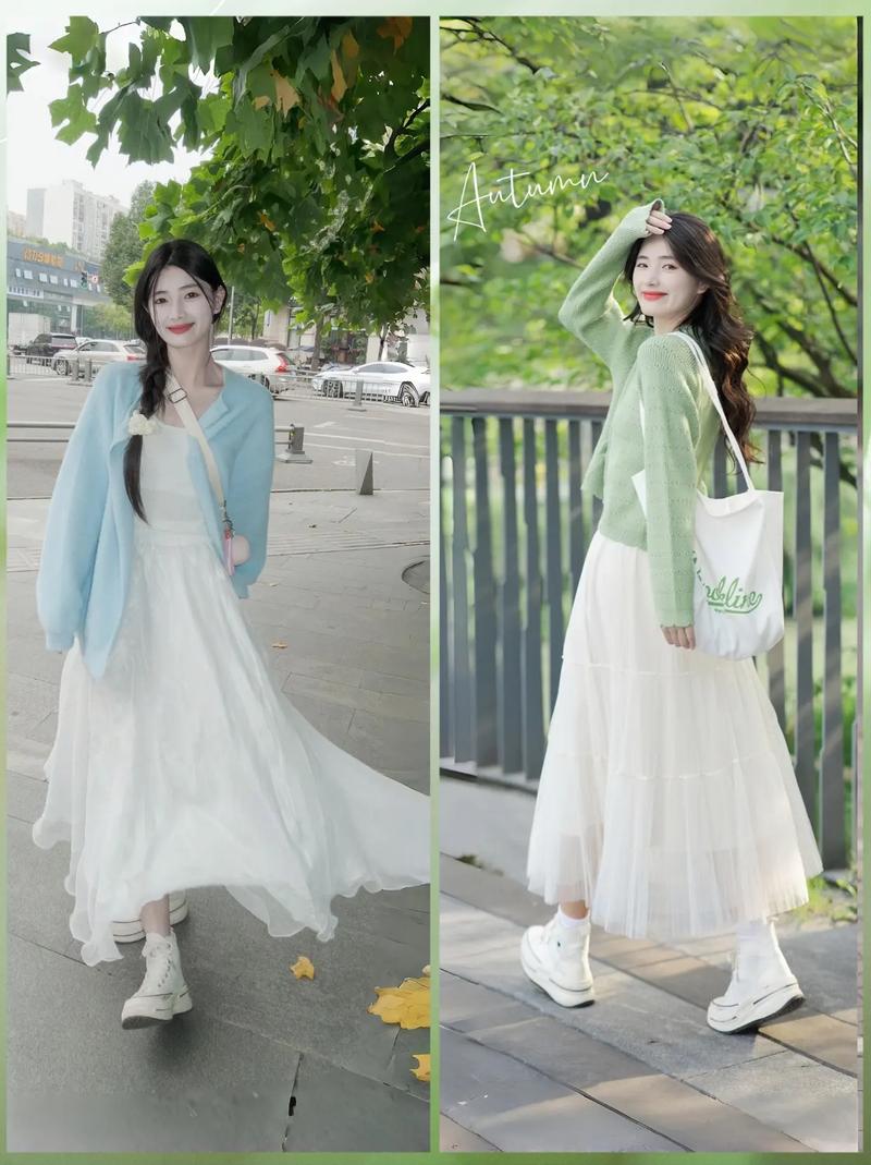 休闲白色长裙怎么搭配鞋子