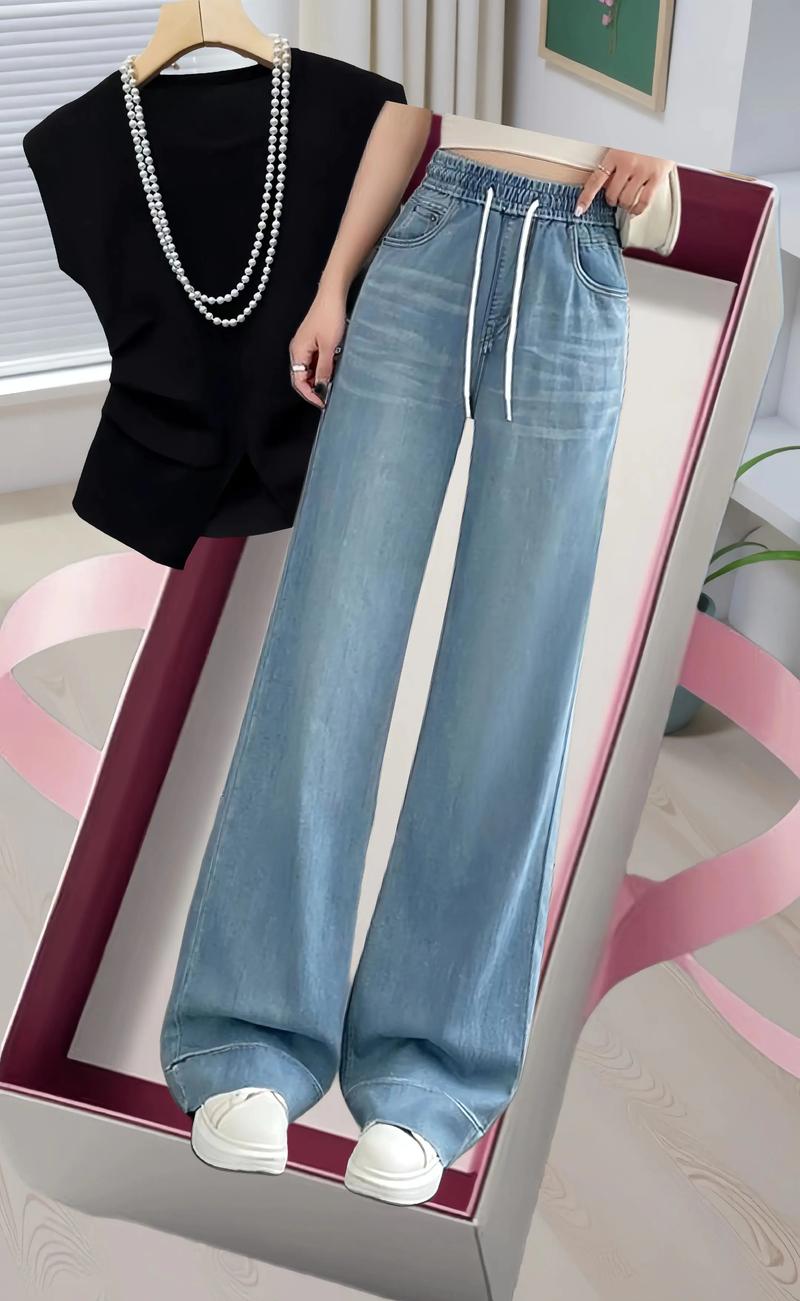 夏天牛仔长裤怎么搭配